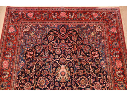 antique Persian carpet  Kashan  wool Rug 215x135 cm