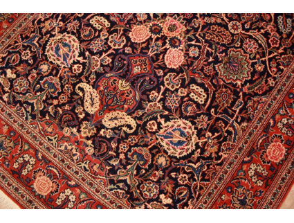 antique Persian carpet  Kashan  wool Rug 215x135 cm