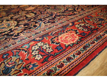 antique Persian carpet  Kashan  wool Rug 215x135 cm