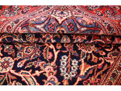 antique Persian carpet  Kashan  wool Rug 215x135 cm