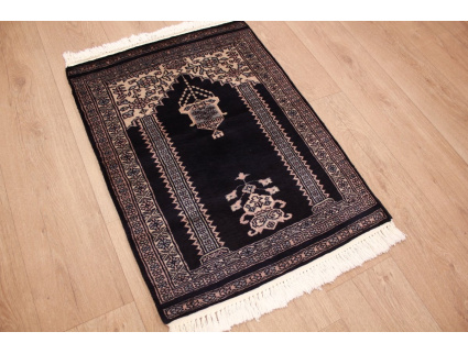 Oriental carpet Bukhara wool 84x62 cm Blue