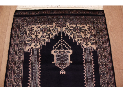 Oriental carpet Bukhara wool 84x62 cm Blue