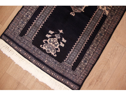 Oriental carpet Bukhara wool 84x62 cm Blue