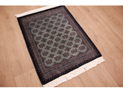 Oriental carpet Bukhara wool 84x64 cm Blue