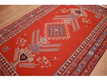 Persian carpet Kelim Sumak 206x135 cm Red