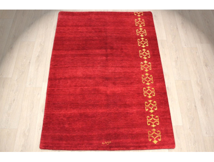 Hand-knotted carpet Lori virgin wool & silk 201x140 cm