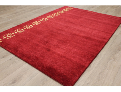 Hand-knotted carpet Lori virgin wool & silk 201x140 cm