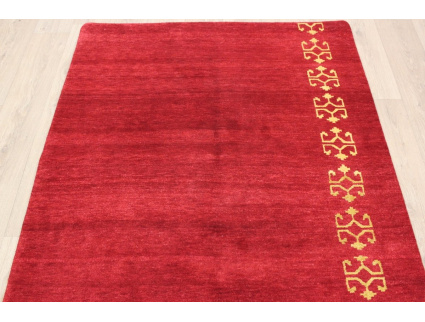 Hand-knotted carpet Lori virgin wool & silk 201x140 cm