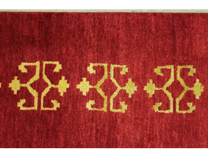 Hand-knotted carpet Lori virgin wool & silk 201x140 cm