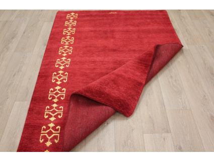 Hand-knotted carpet Lori virgin wool & silk 201x140 cm