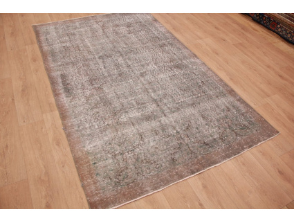 Vintage carpet modern used look overdyed 270x164 cm Gray