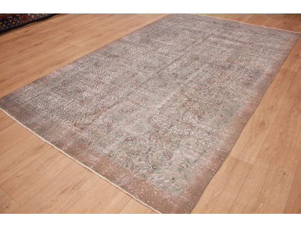 Vintage carpet modern used look overdyed 270x164 cm Gray