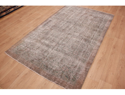 Vintage carpet modern used look overdyed 270x164 cm Gray