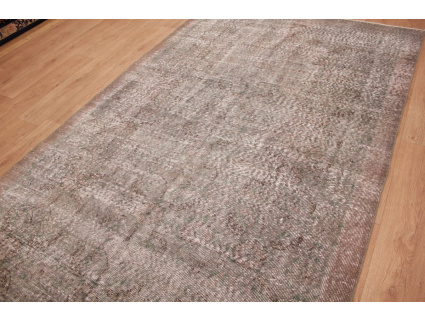 Vintage carpet modern used look overdyed 270x164 cm Gray