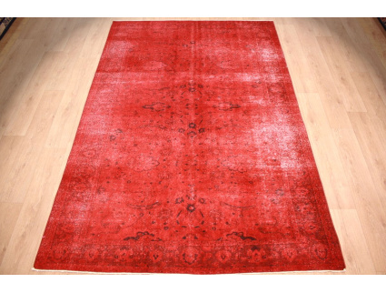 Vintage carpet modern used look overdyed 290x196 cm