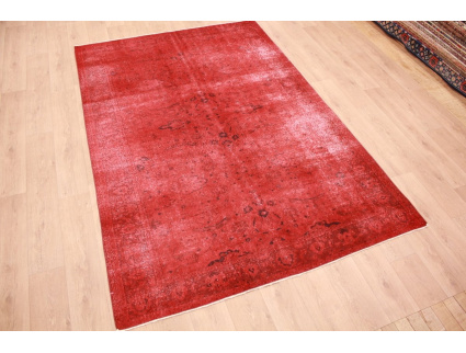 Vintage carpet modern used look overdyed 290x196 cm