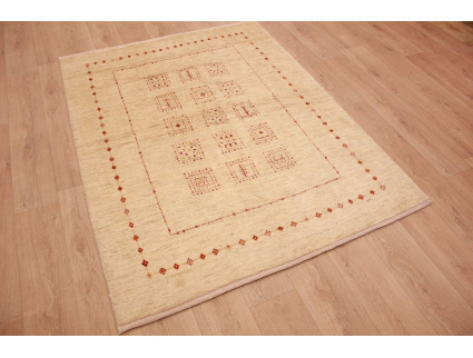 Persian carpet Loribaf pure wool 195x148 cm Light Beige