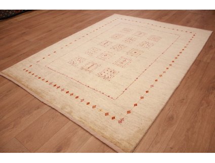 Persian carpet Loribaf pure wool 195x148 cm Light Beige