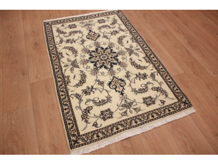 Persian carpet Nain 135x90 cm Oriental carpet Beige