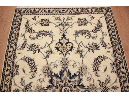 Persian carpet Nain 135x90 cm Oriental carpet Beige