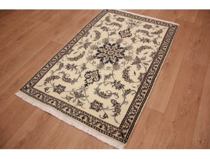 Persian carpet Nain 135x90 cm Oriental carpet Beige