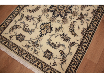 Persian carpet Nain 135x90 cm Oriental carpet Beige