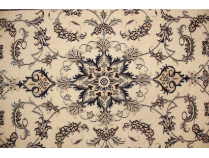 Persian carpet Nain 135x90 cm Oriental carpet Beige