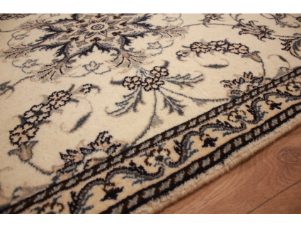 Persian carpet Nain 135x90 cm Oriental carpet Beige