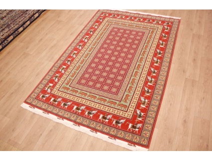 Persian carpet Tabriz with Silk Pazyryk Rug 298x200 cm