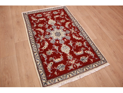 Persian carpet Nain 140x90 cm Oriental carpet red