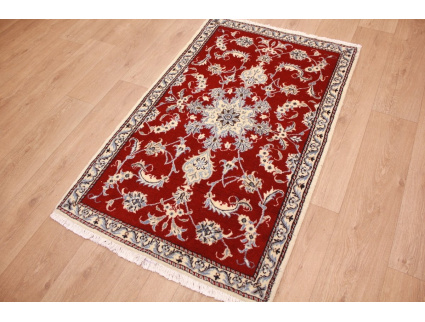 Persian carpet Nain 140x90 cm Oriental carpet red