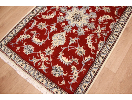 Persian carpet Nain 140x90 cm Oriental carpet red