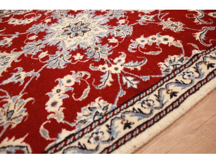 Persian carpet Nain 140x90 cm Oriental carpet red