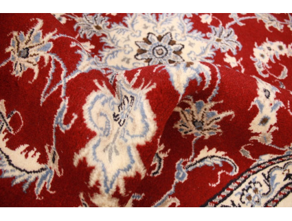 Persian carpet Nain 140x90 cm Oriental carpet red