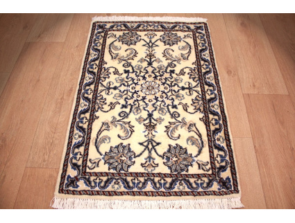 Orientteppich "Nain"  Perser Teppich 88x60 cm Beige