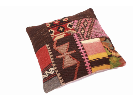 Oriental Kilim Pillow cushion natural colors & wool ca. 40x40 cm