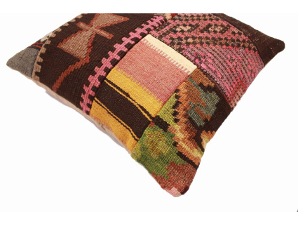 Oriental Kilim Pillow cushion natural colors & wool ca. 40x40 cm