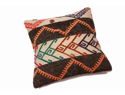 Oriental Kilim Pillow cushion natural colors & wool ca. 40x40 cm