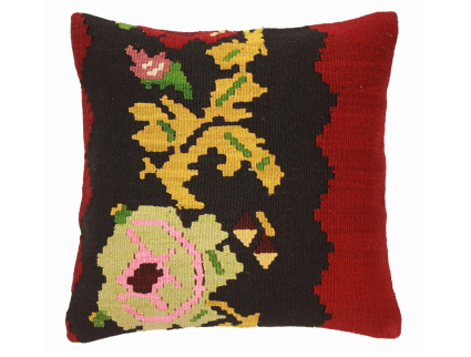 Oriental Kilim Pillow cushion natural colors & wool ca. 40x40 cm