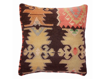 Oriental Kilim Pillow cushion natural colors & wool ca. 40x40 cm