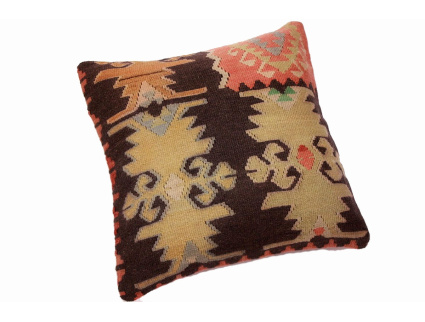 Oriental Kilim Pillow cushion natural colors & wool ca. 40x40 cm