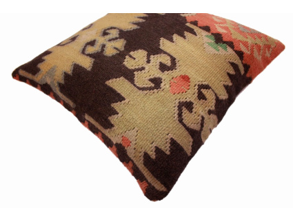 Oriental Kilim Pillow cushion natural colors & wool ca. 40x40 cm