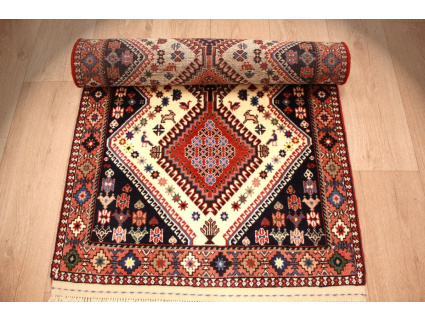 Persian carpet Yalameh pure wool 193x78 cm Beige