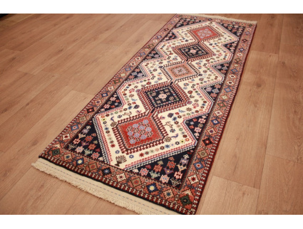 Persian carpet Yalameh pure wool 193x78 cm Beige