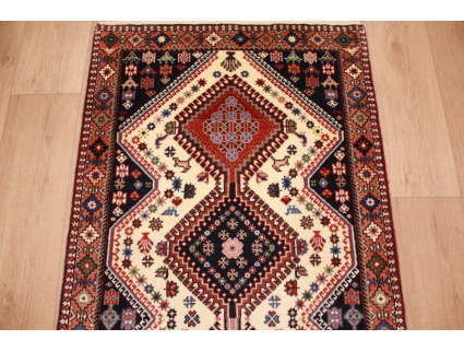 Persian carpet Yalameh pure wool 193x78 cm Beige