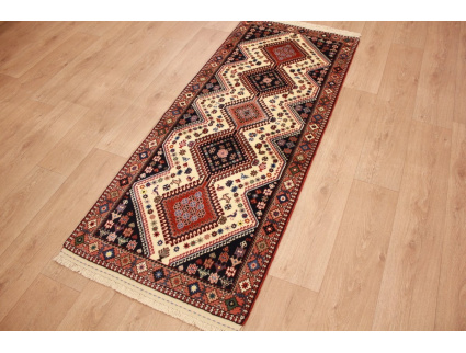 Persian carpet Yalameh pure wool 193x78 cm Beige