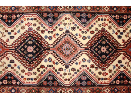 Persian carpet Yalameh pure wool 193x78 cm Beige