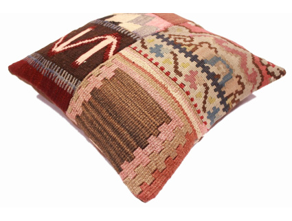 Oriental Kilim Pillow cushion natural colors & wool ca. 40x40 cm