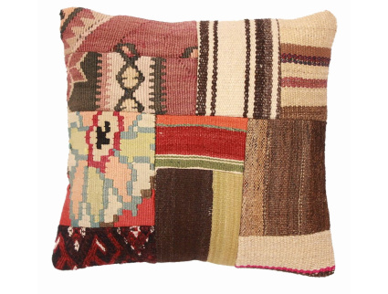 Oriental Kilim Pillow cushion natural colors & wool ca. 40x40 cm