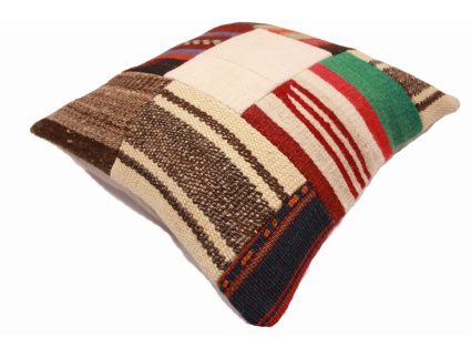 Oriental Kilim Pillow cushion natural colors & wool ca. 40x40 cm